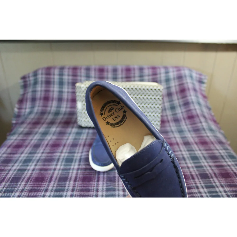 NIB Driver's Club USA Genuine Moccasins Blue Size 11 Toddler